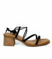 SANDALIAS DE TACÓN PLANTILLA DE GEL 2790 APLAUSO NEGRO