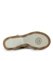 SANDALIAS DE PIEL METALIZADA CON PLANTA DE GEL APLAUSO MAREA 50255 PLATINO