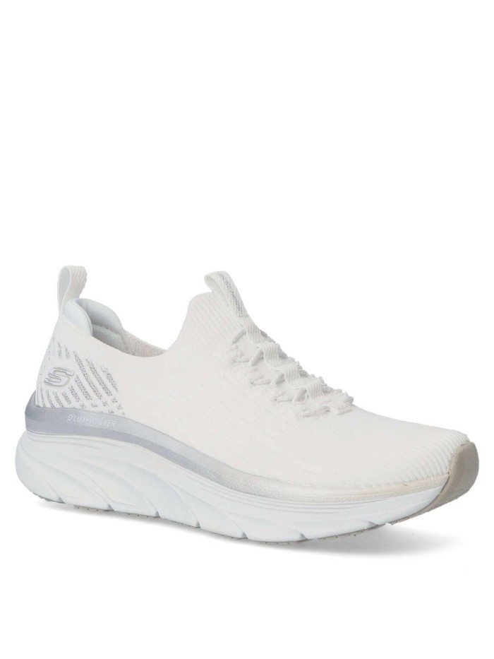 Skechers Relaxed Fit®: D'Lux Walker™ - Let it Glow BLANCO