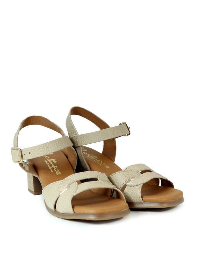 SANDALIAS CONFORT DE TACÓN APLAUSO TAUPE 1980