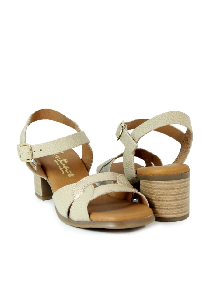 SANDALIAS CONFORT DE TACÓN APLAUSO TAUPE 1980