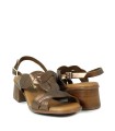 SANDALIAS DE TACÓN CON PLANTA DE GEL APLAUSO 2731 BRONCE
