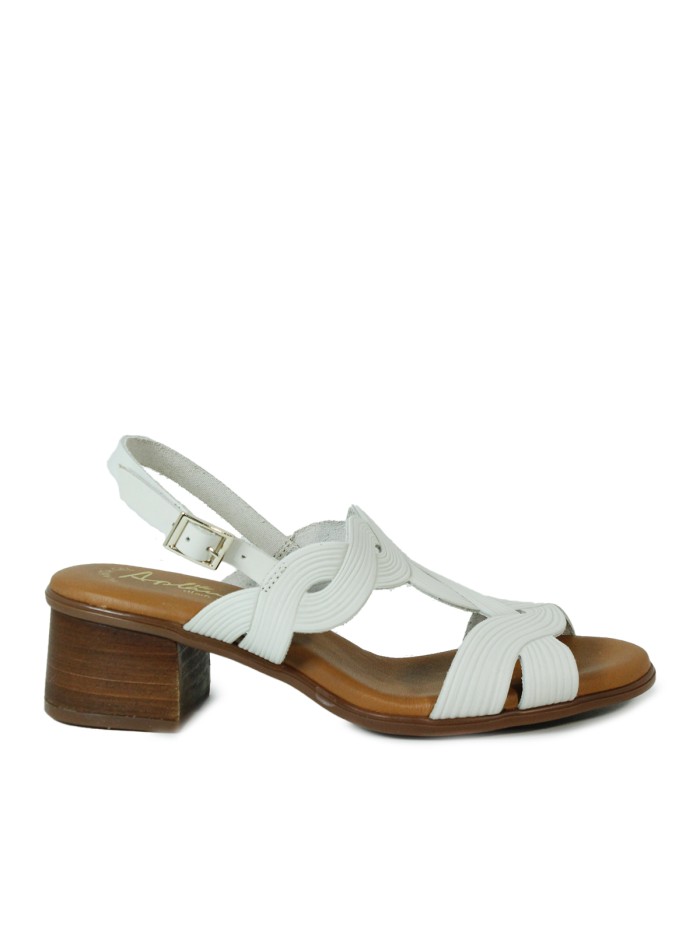SANDALIAS DE TACÓN CON PLANTA DE GEL BEIGE APLAUSO 2731
