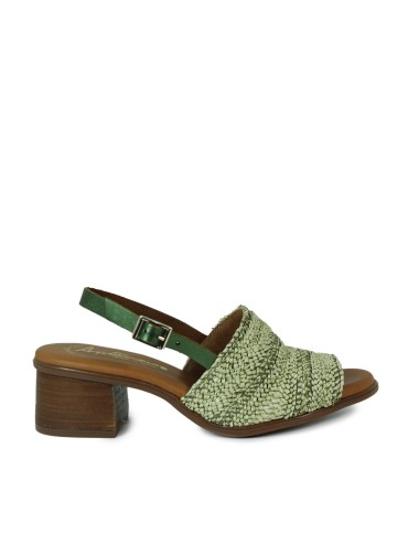 SANDALIAS DE TACÓN CON PLANTA DE GEL 2732 KAKI