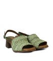 SANDALIAS DE TACÓN CON PLANTA DE GEL 2732 KAKI
