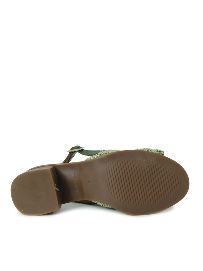 SANDALIAS DE TACÓN CON PLANTA DE GEL 2732 KAKI