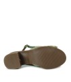 SANDALIAS DE TACÓN CON PLANTA DE GEL 2732 KAKI