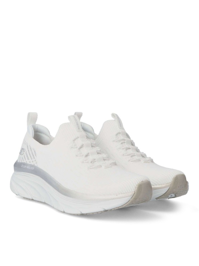 Skechers Relaxed Fit®: D'Lux Walker™ - Let it Glow BLANCO