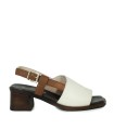 SANDALIA DE PIEL CON TACÓN APLAUSO EVE 003 BEIGE