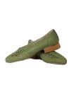ZAPATO TEJIDO DESTALONADO CON TACÓN BAJO APLAUSO 143701 KAKI
