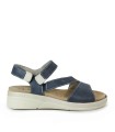 SANDALIAS DE PIEL CON PLANTILLA EXTRAIBLE APLAUSO WAX 4338 AZUL