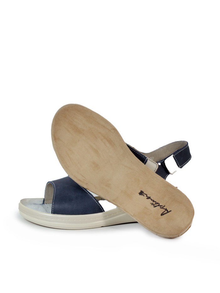 SANDALIAS DE PIEL CON PLANTILLA EXTRAIBLE APLAUSO WAX 4338 AZUL