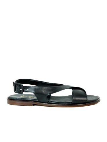 SANDALIA PLANA MUJER 12042 APLAUSO NEGRO