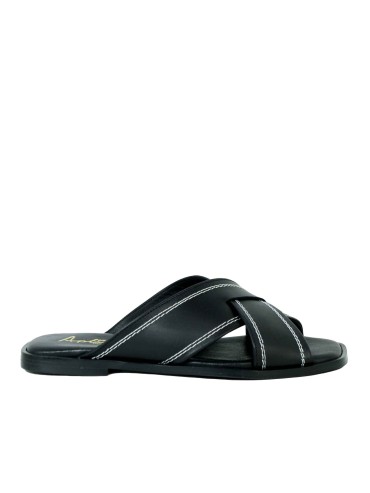 SANDALIA PLANA DESTALONADA 16201 APLAUSO NEGRO