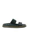 SANDALIAS PLANAS CON VELCRO PARA MUJER 16485 NEGRO
