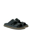 SANDALIAS PLANAS CON VELCRO PARA MUJER 16485 NEGRO