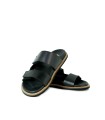 SANDALIAS PLANAS CON VELCRO PARA MUJER 16485 NEGRO