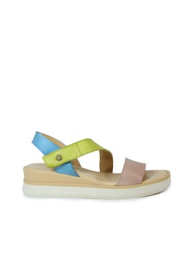 SANDALIAS DE PIEL PARA MUJER 14592 APLAUSO MULTICOLOR