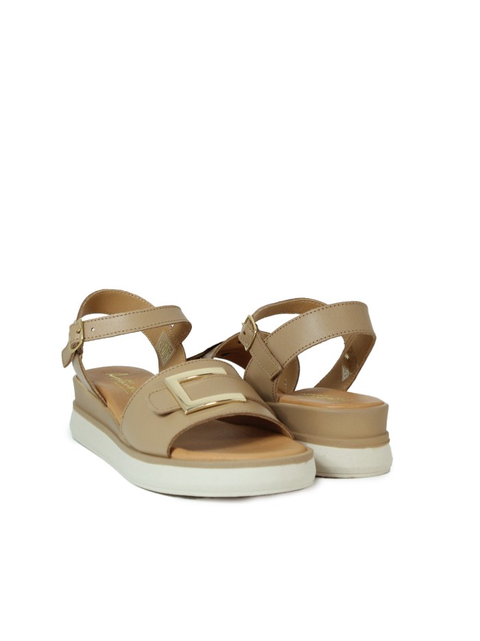 SANDALIAS DE GEL PARA MUJER 14596 APLAUSO TAUPE