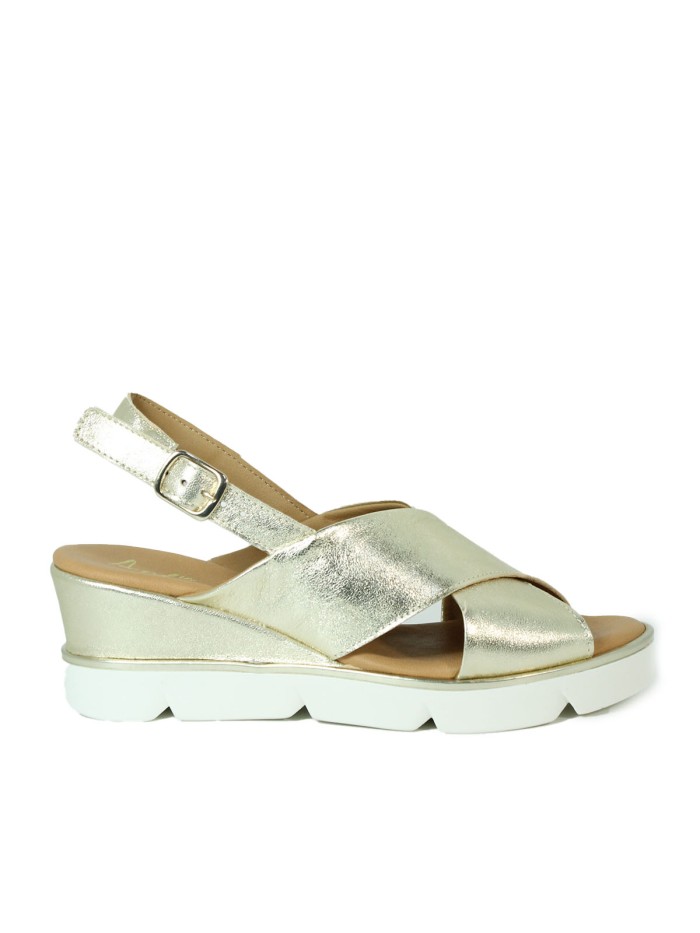 SANDALIAS DE GEL METALIZADAS APLAUSO 12611 ORO