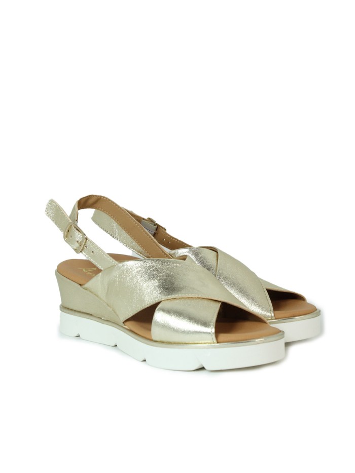 SANDALIAS DE GEL METALIZADAS APLAUSO 12611 ORO