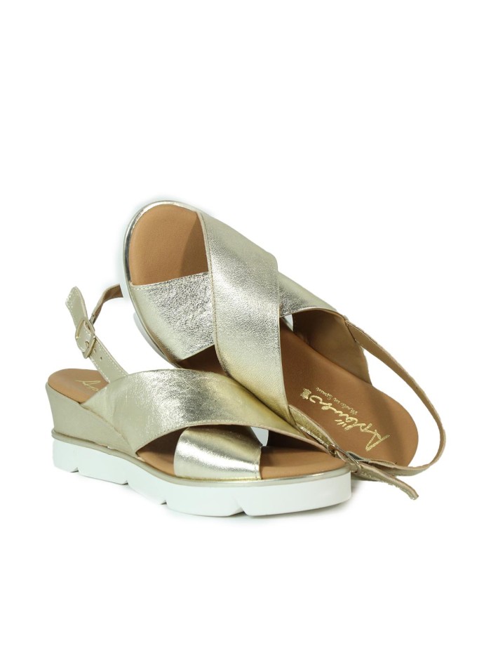 SANDALIAS DE GEL METALIZADAS APLAUSO 12611 ORO