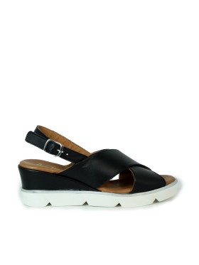 SANDALIAS DE GEL METALIZADAS APLAUSO 12611 NEGRO