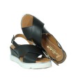 SANDALIAS DE GEL METALIZADAS APLAUSO 12611 NEGRO