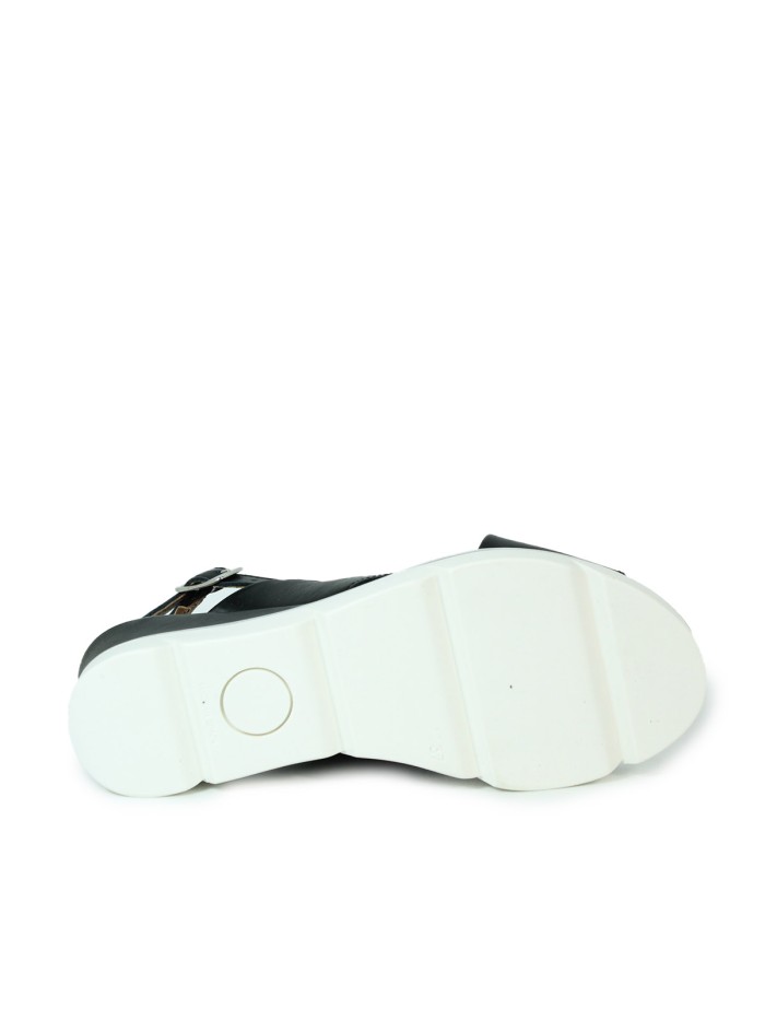 SANDALIAS DE GEL METALIZADAS APLAUSO 12611 NEGRO