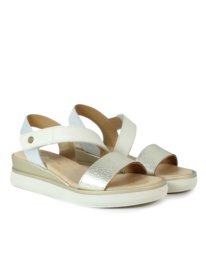 SANDALIAS DE GEL METALIZADAS APLAUSO 14592 ORO
