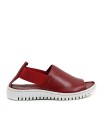 SANDALIAS FLEXIBLES DE PIEL APLAUSO SAVANA 1124302 ROJO