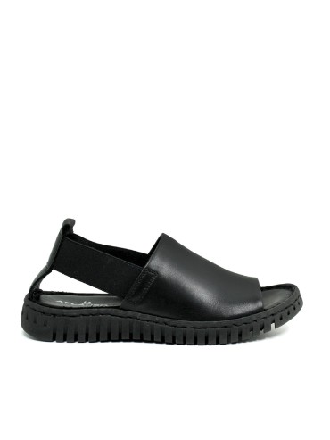 SANDALIAS FLEXIBLES DE PIEL APLAUSO SAVANA 1124302 NEGRO