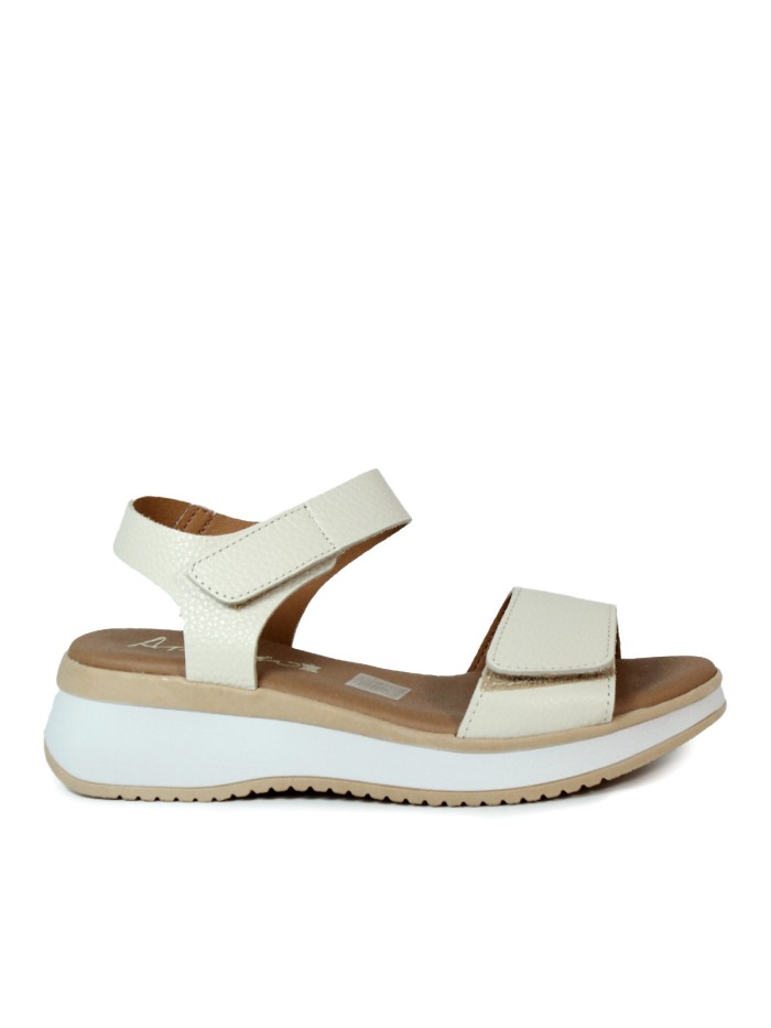 SANDALIAS DE PIEL PARA MUJER APLAUSO SELENE 5660 HIELO