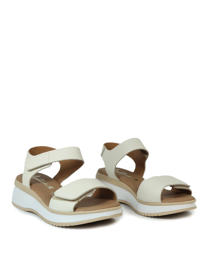 SANDALIAS DE PIEL PARA MUJER APLAUSO SELENE 5660 HIELO