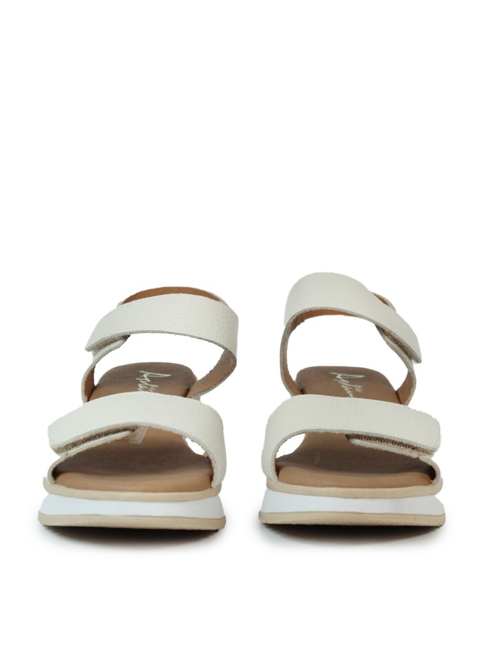 SANDALIAS DE PIEL PARA MUJER APLAUSO SELENE 5660 HIELO