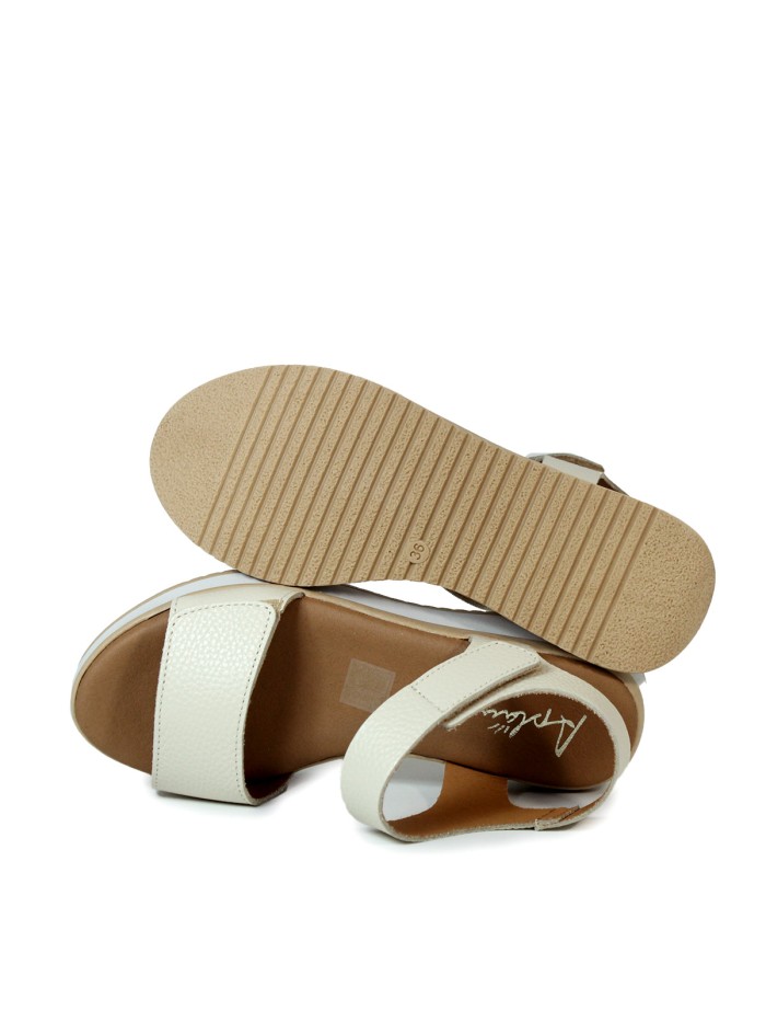 SANDALIAS DE PIEL PARA MUJER APLAUSO SELENE 5660 HIELO