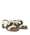 SANDALIAS CONFORT DE PIEL BEIGE TACÓN BAJO APLAUSO 606