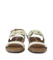 SANDALIAS CONFORT DE PIEL BEIGE TACÓN BAJO APLAUSO 606