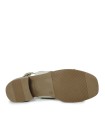 SANDALIAS CONFORT DE PIEL BEIGE TACÓN BAJO APLAUSO 606