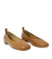 BAILARINA DE PIEL CAMEL CON PUNTA CUADARADA APLAUSO IRIS 16080