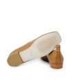 BAILARINA DE PIEL CAMEL CON PUNTA CUADARADA APLAUSO IRIS 16080