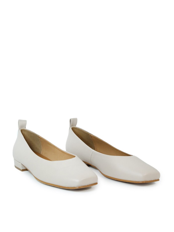 BAILARINA DE PIEL BEIGE PUNTA CUADRADA APLAUSO IRISI 16080