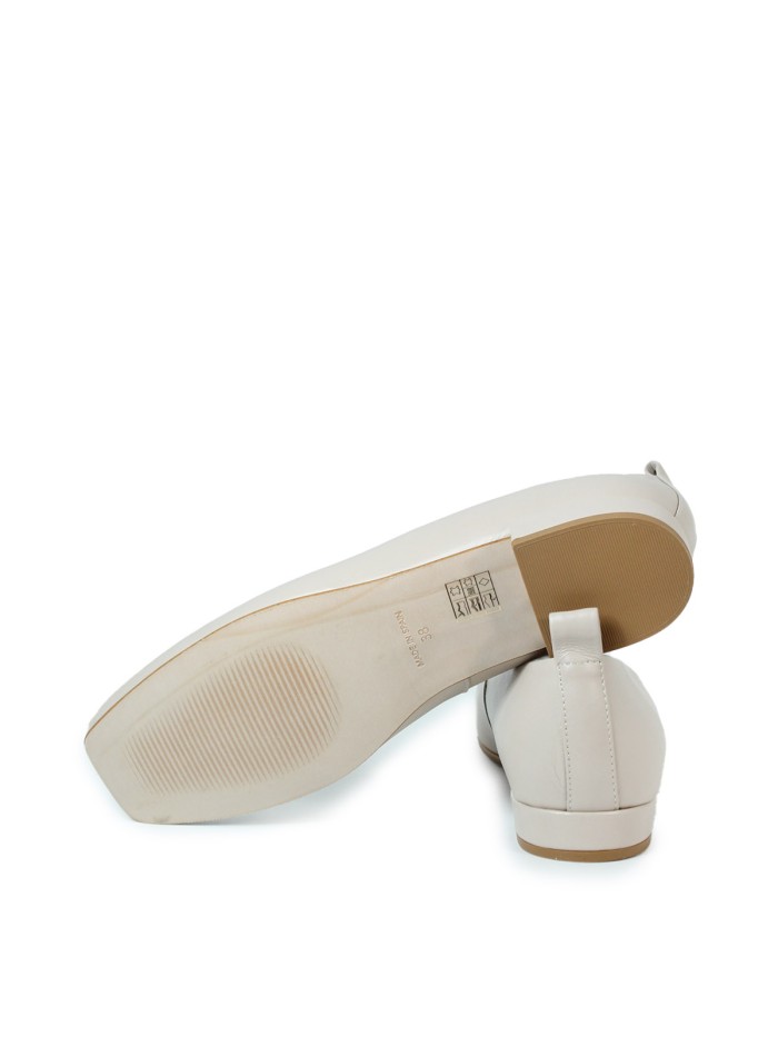 BAILARINA DE PIEL BEIGE PUNTA CUADRADA APLAUSO IRISI 16080