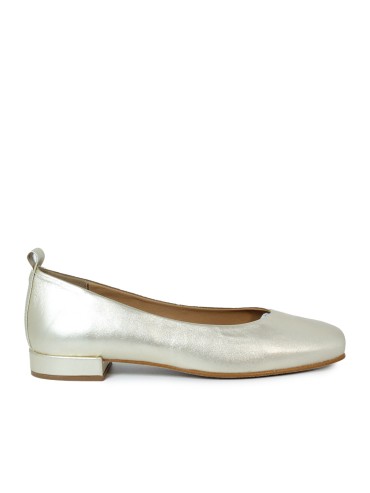 BAILARINA DE PIEL METALIZADA PUNTA CUADRADA APLAUSO IRIS 16080