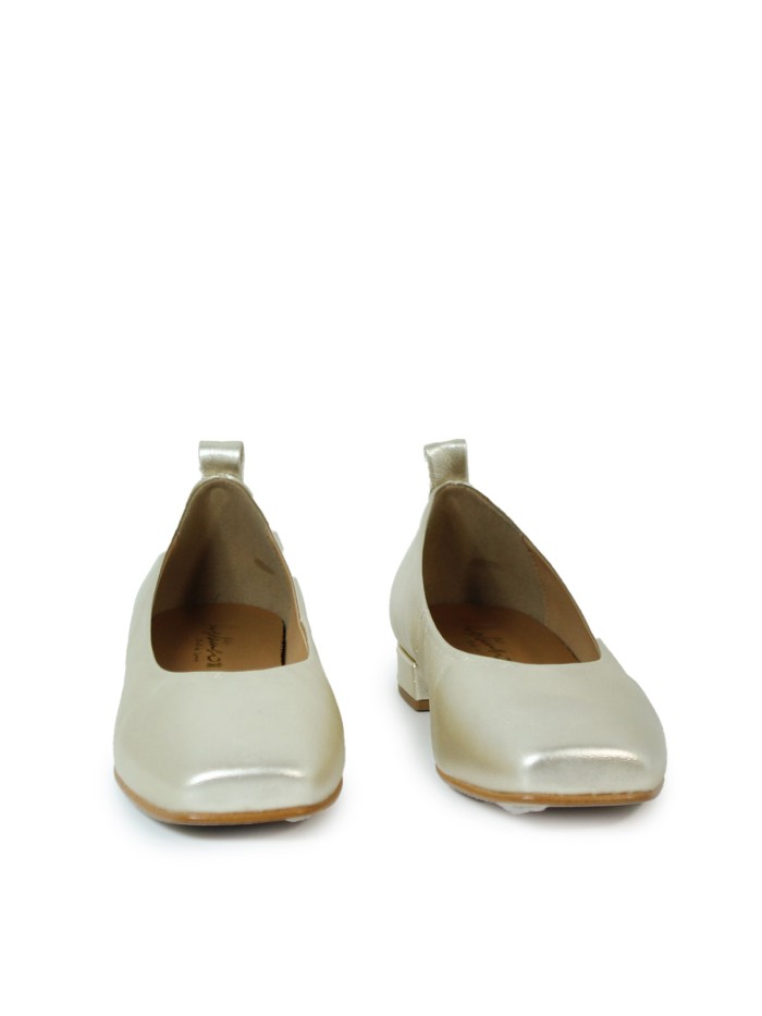 BAILARINA DE PIEL METALIZADA PUNTA CUADRADA APLAUSO IRIS 16080