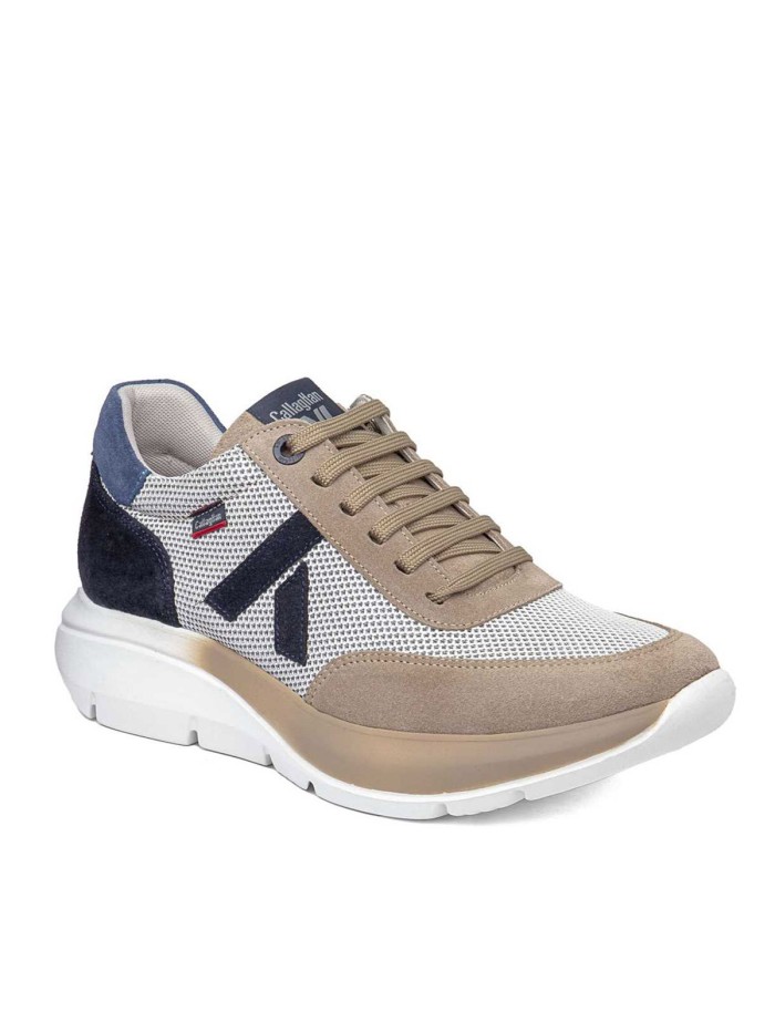 ZAPATILLAS DE CORDONES HOMBRE CALLAGHAN LUXE 61202.3 BLANCO/PIEDRA