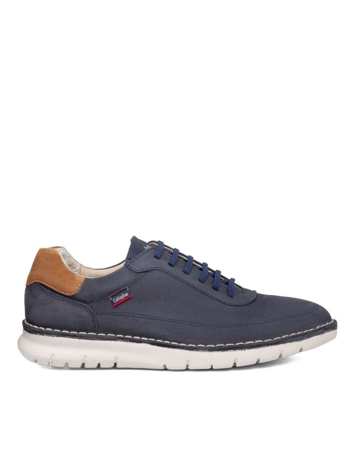 ZAPATO DE PIEL CON CORDONES CALLAGHAN Awat-V. 47104 AZUL