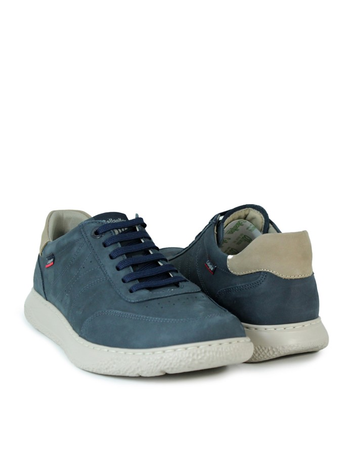 ZAPATO DE PIEL CON CORDONES CALLAGHAN SAND USED 61802 AZUL