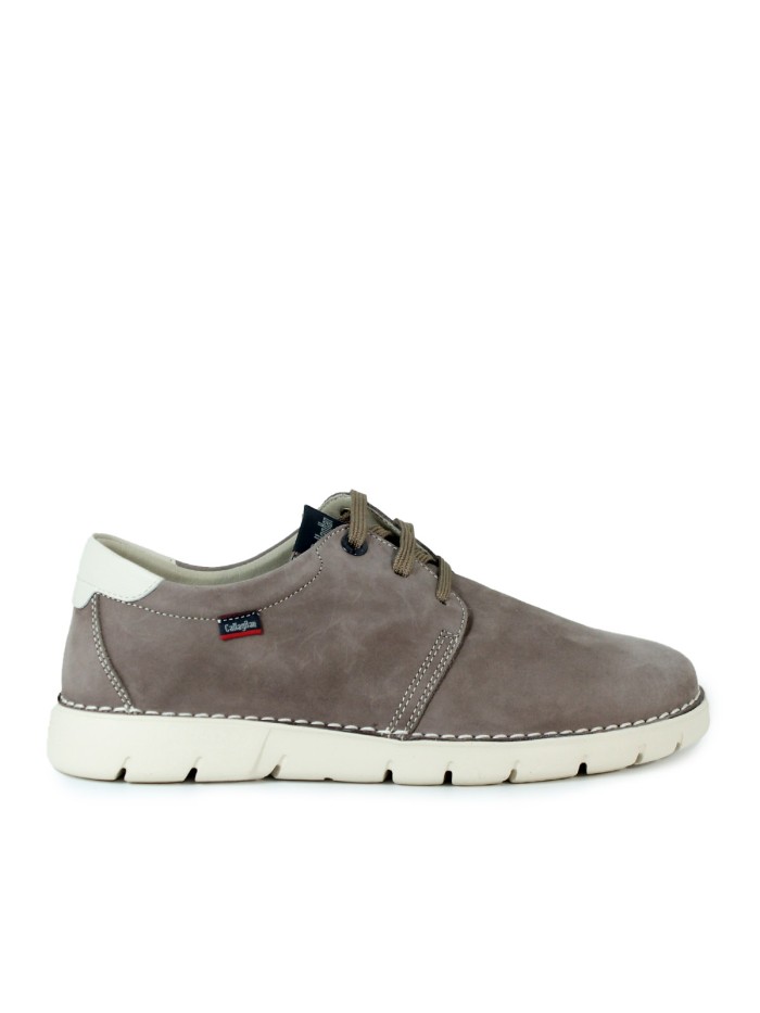 ZAPATO DE PIEL CON CORDONES CALLAGHAN FLEXIBLE 57700 TAUPE