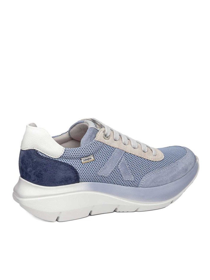 ZAPATILLAS CASUAL DE MUJER CON CORDONES CALLAGHAN PESCA 62400.2 CELESTE